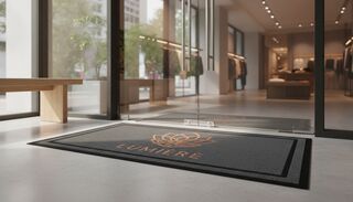 Zerbini con logo per negozi: valorizza l'ingresso