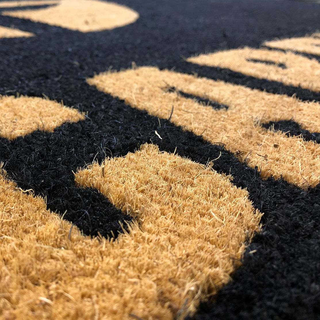 Kokosfaser-Schmutzfangmatten mit eingelassenem Logo